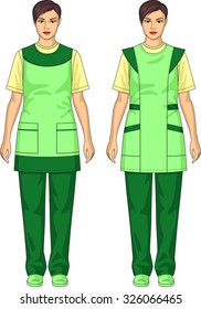 Kind of aprons with pockets for the woman