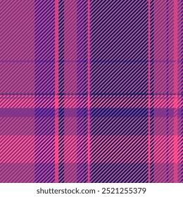 Kind background seamless check, service vector tartan textile. Direct fabric plaid pattern texture in pink and blue colors palette.