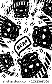 kind bear with a scarf