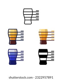 kind of beer chart. brewer Equipment and raw material icons. vector