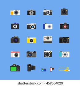 kind of camera vector icon 