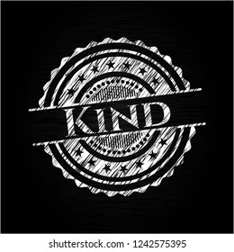 Kind chalkboard emblem