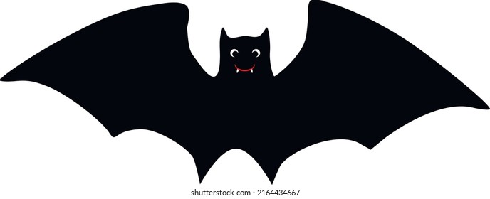 Kind and cheerful bat. Vector