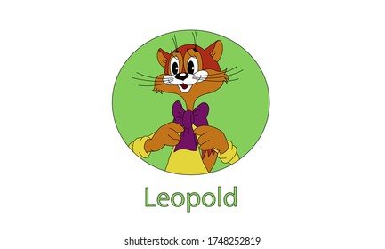 A kind cheerful friendly cat from a Soviet cartoon