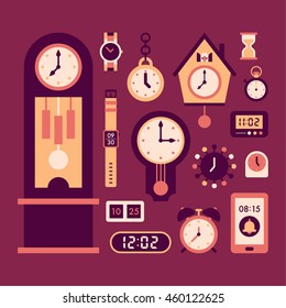 kind of clock vector object design