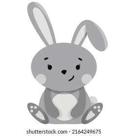 kind and cute gray bunny