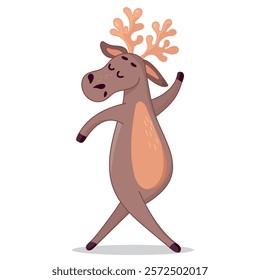 kind deer dancing, deer having fun, good mood, funny deer, ballet, ballerina, dream to dance