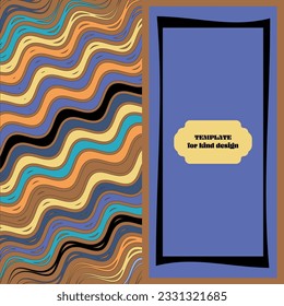 Kind design. Template for your design for  cover, books, flayer, packaging, boxes, and print design. Vector. Children style.