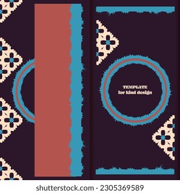 Kind design. Template for your design for packaging, boxes, banner and print design. Vector. Children style.