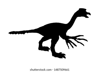 Kind Dinosaur Vector Silhouette Illustration Isolated Stock Vector ...