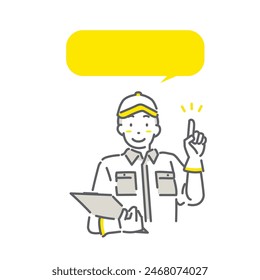 kind electrician, simple and friendly illustration