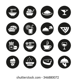 kind of food icon symbol set