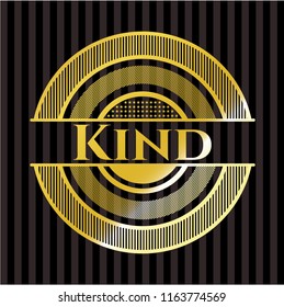 Kind gold emblem