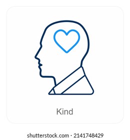 Kind And Kind Human Icon Concept