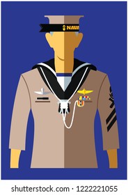 a kind of navy uniform.