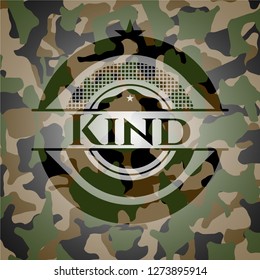 Kind on camo texture