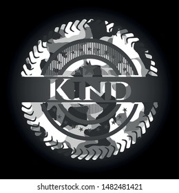 Kind on grey camouflage pattern