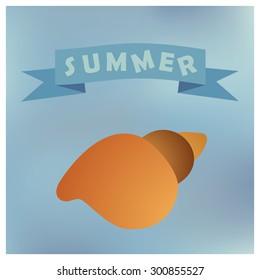 kind of sea shells, sticker vector silhouette illustration