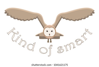 Kind of smart owl idiom, vector