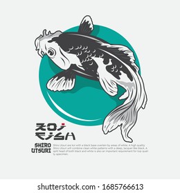 A kind of variety koi fish vector illustration. Good for decoration or any oriental design element.
