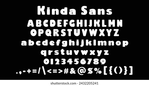 Kinda is a sans serif display font. With bold tall and sharp stroke, fun character with a bit of ligatures and alternates. To give you an extra creative work.