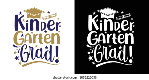 Kinder Garten Grad Printable Vector Illustration