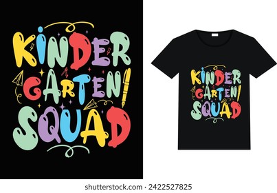 Kindergarten-Quadrat-Retro-Typografie-Groovy T-Shirt-Design