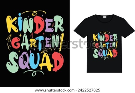 Kinder garten squad retro typography groovy t shirt design