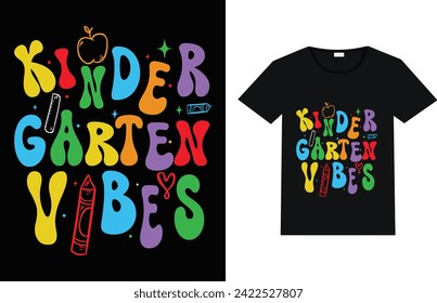 Kindergartenvibes groovy Retro-Typografie T-Shirt-Design