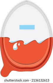 Kinder Joy Chocolate, Illustration, Vector On A White Background.