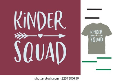 Kinder squad t shirt design