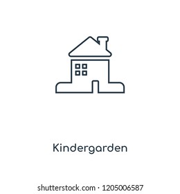 Kindergarden concept line icon. Linear Kindergarden concept outline symbol design. This simple element illustration can be used for web and mobile UI/UX.
