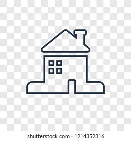 Kindergarden concept vector linear icon isolated on transparent background, Kindergarden concept transparency concept in outline style