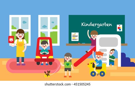 kindergarden vector illustration 