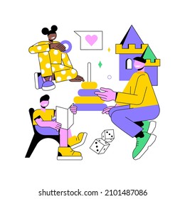 Kindergarten abstract concept vector illustration. Child daycare service, preschool program, early education, pre k childcare, primary schooling, transitional kindergarten abstract metaphor.