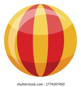 Kindergarten ball icon. Isometric of kindergarten ball vector icon for web design isolated on white background