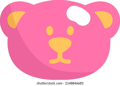 Kindergarten bear toy, illustration, vector on a white background.