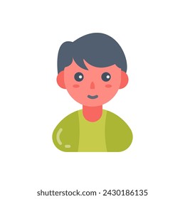 Icono de niño de jardín de infantes en vector. Logotipo
