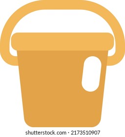 Kindergarten bucket, illustration, vector on a white background.