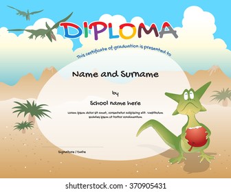 Cool School Studios Dinosaurs Kindergarten Diploma Package of 25