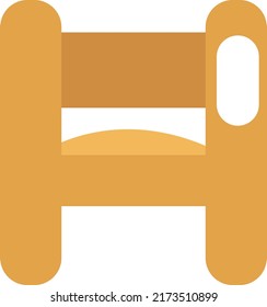 Kindergarten chair, illustration, vector on a white background.