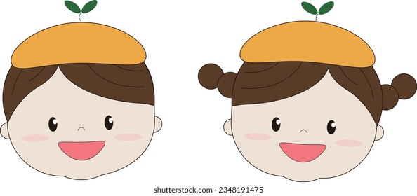 Kindergarten child wearing a hat and smiling
