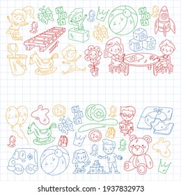 Kindergarten. Children's activity. Creativity, imagination. Play and grow.