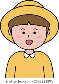 Kindergarten Children's Cute Smile Illustration