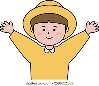 Kindergarten Children's Cute Smile Illustration