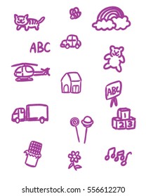 Kindergarten doodle style (Vector art)