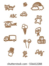 Kindergarten doodle style (Vector art)