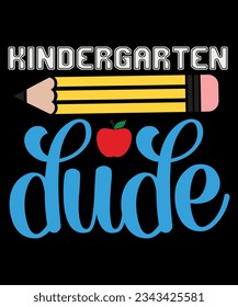 Kindergarten Dude, 100 Tage Shirt, Shirt Print Template SVG, 100 Tage Kinderhemd