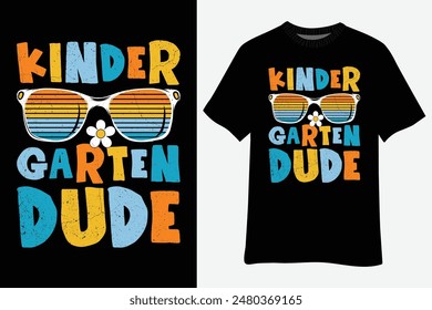 Kindergarten Dude Back To School T-Shirt Design