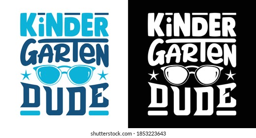 Kindergarten Dude Printable Vector Illustration